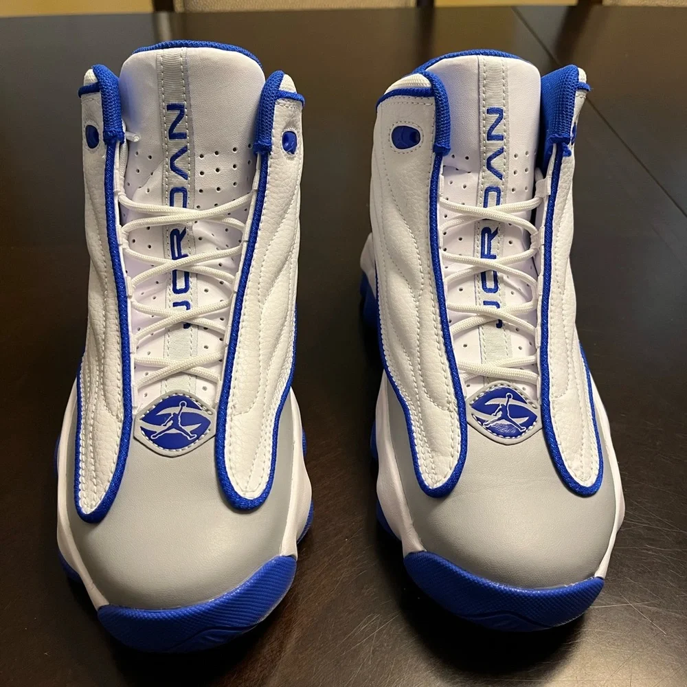 New Nike Air Jordan Pro Strong Basketball Sneaker White Blue Shoes Size US 5.5 - Picture 4 of 12